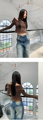 Women's Low Waist Retro Wide Leg Jeans