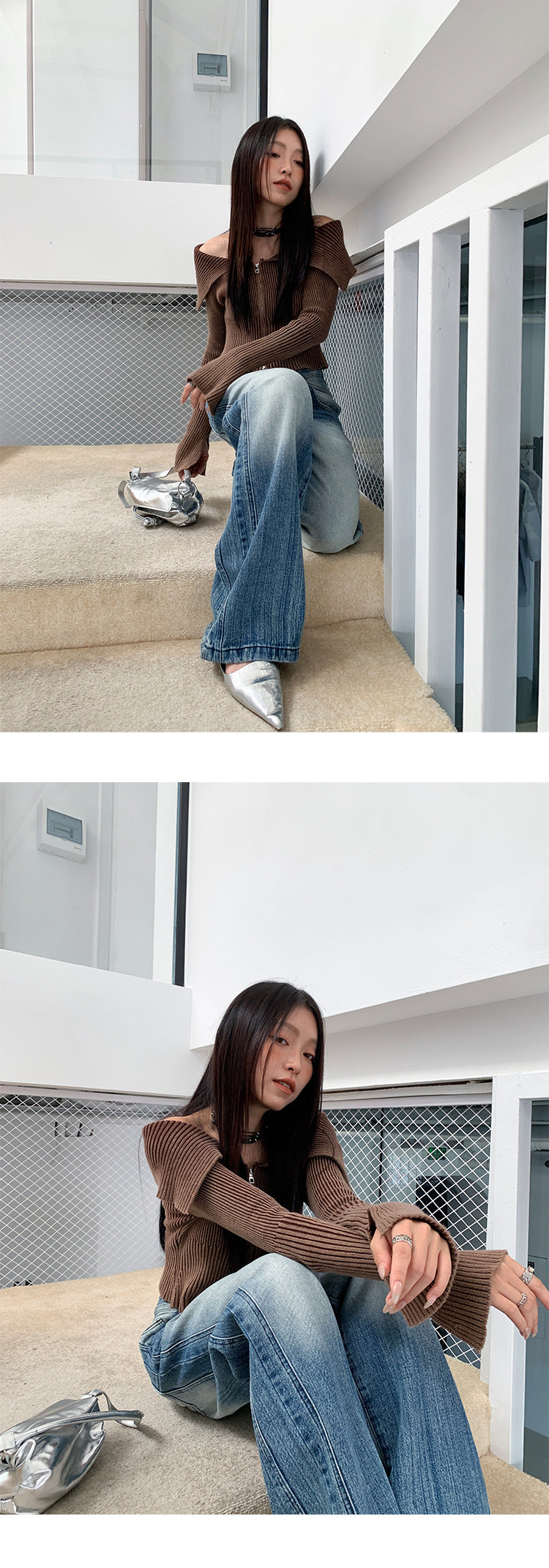 Women's Low Waist Retro Wide Leg Jeans