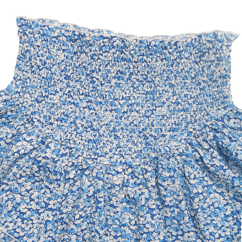 European And American Summer Smocking Slim Fit Floral Short Skirt